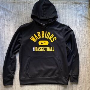 Nike Black and Yellow Warriors Hoodie Golden State GSW NBA